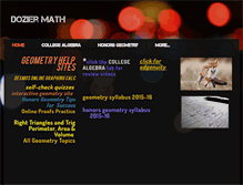 Tablet Screenshot of doziermath.org